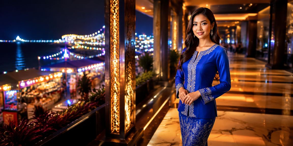 Pengguna Malaysia berpakaian baju kurung menikmati pengalaman kasino langsung dalam talian a6star